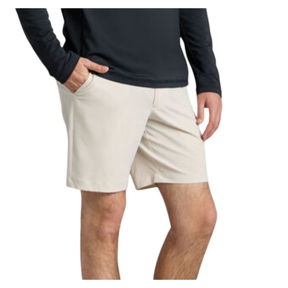 G/FORE Maverick 4-way Hybrid Stretch Shorts sz 38 in Stone, 8" inseam NWT